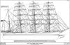 Four-Mast Barque "Queen Margaret" - Sail and Rigging Plan
