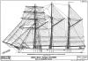 Three-Mast Topsail Schooner - Sail and Rigging Plan