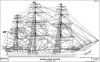 Blackwall Frigate "True Briton" - Sail and Rigging Plan
